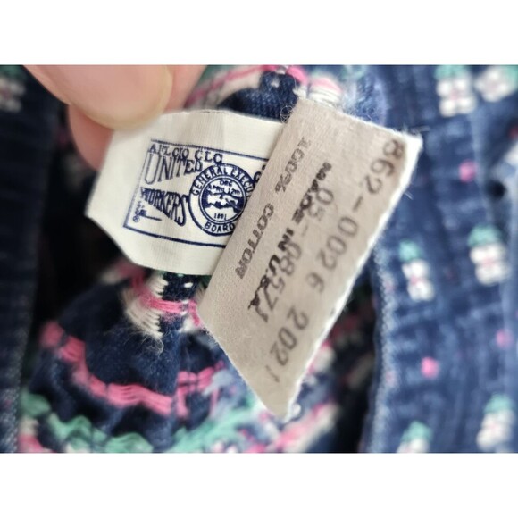 VINTAGE OSHKOSH B'GOSH COTTON DENIM BID OVERALLS 1980S DAISY FLORAL BABY 12 MONS - Picture 9 of 15